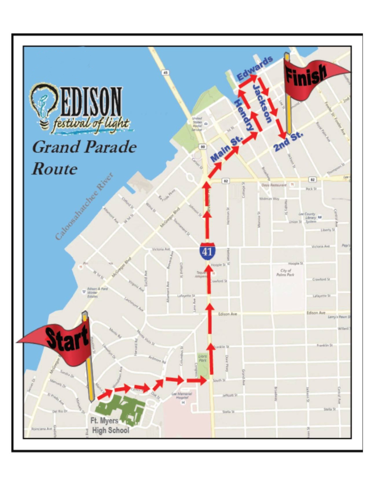 Edison Festival Of Light Parade Route - Hally Kessiah